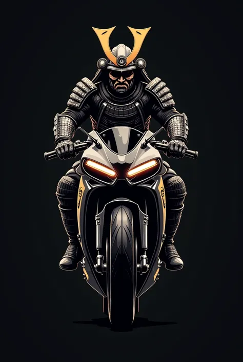 Samurai logo on motorcycle