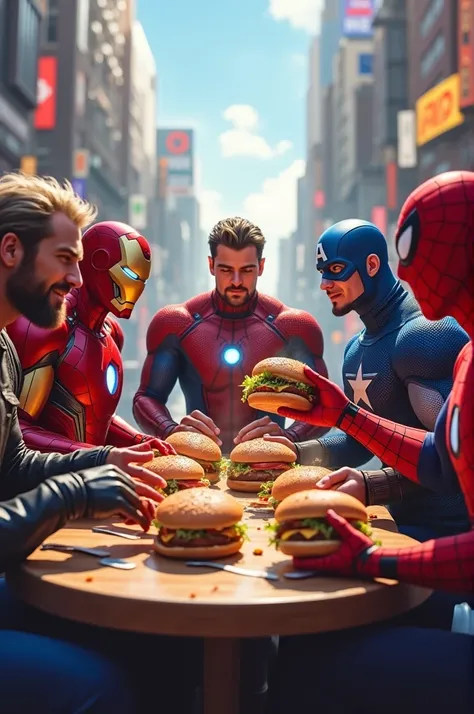 Marvel heroes burger