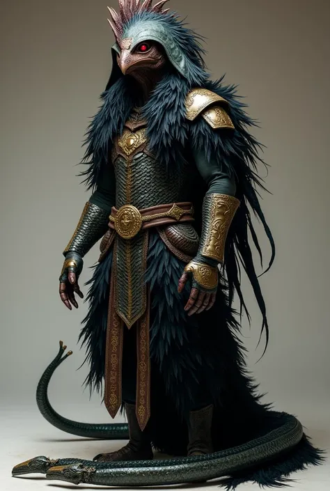 A costume inspired by the Andean basilisk could combine elements of mythology with influences from Andean culture, resulting in a costume that is both imposing and evocative of folklore.. Here I detail how it could be:

### 1. **Hood and Head:**
   - **Roo...