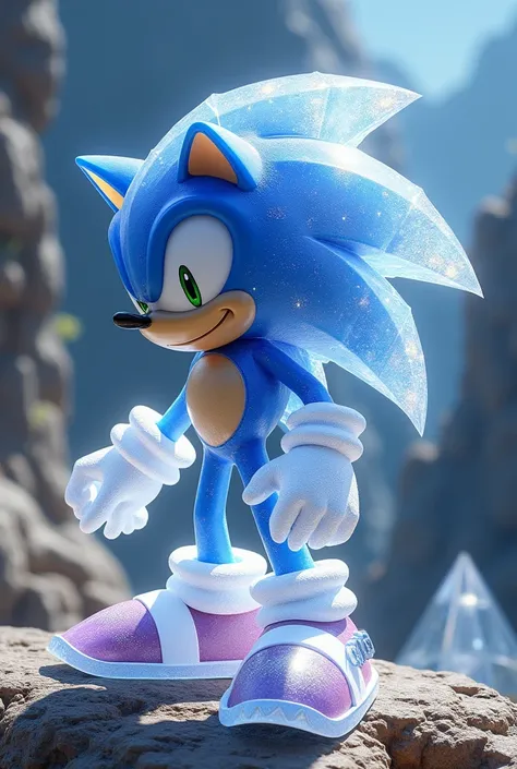 sonic made of large crystals