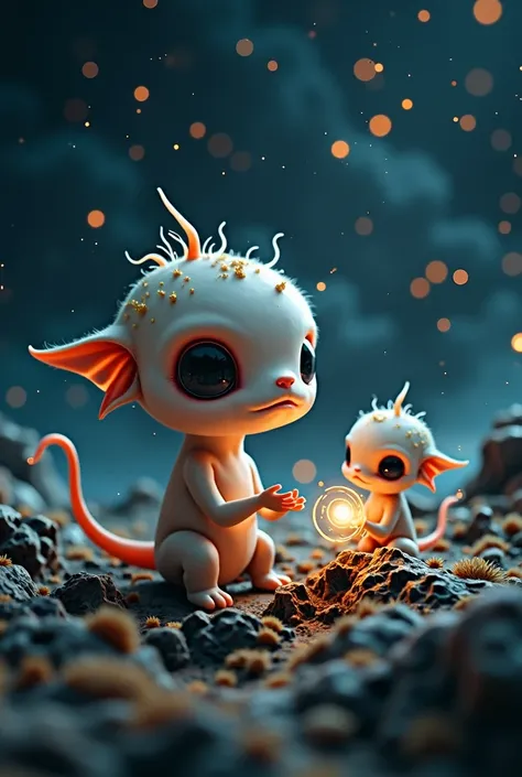 Creepy cute characters, Small stature, Extraterrestrial star background,Popular Characters, 