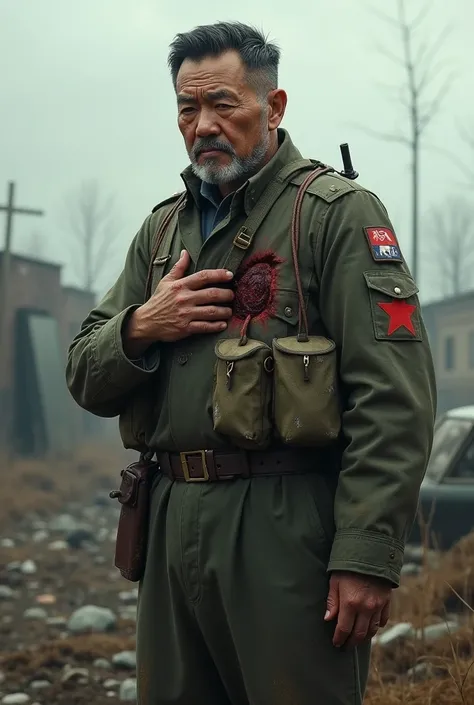 North Korean soldier in his fifties shot in his heart