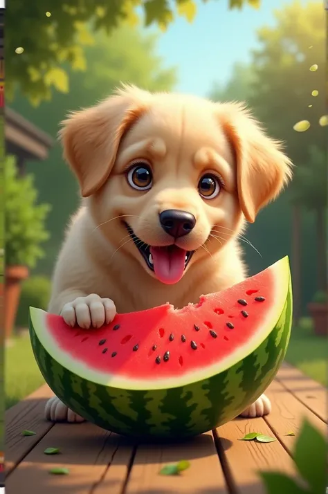 90% I down and see image watermelon and dog