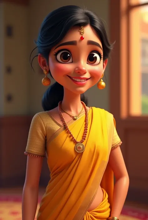 Create a disney pixar character of Nirmala Sitharaman, the finance minister of India