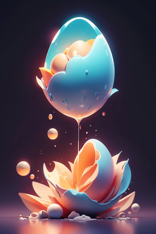 1 Monster Egg floating in the air, no base.. The image should be sharp and detailed, with beautiful colors.