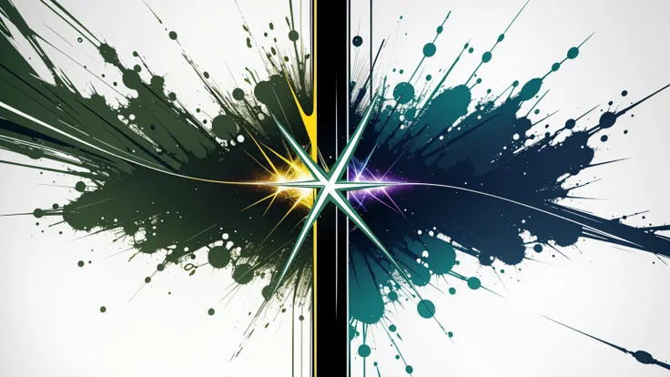 (masterpiece, Highest quality, Very detailed, 8k wallpaper), Abstract color flash, White and green, sharp