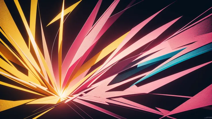 (masterpiece, Highest quality, Very detailed, 8k wallpaper), Abstract color flash, Pink and Yellow, sharp