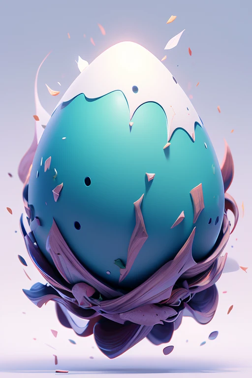 1 monster egg in mid-air. The image should be sharp and detailed, with beautiful colors. white background