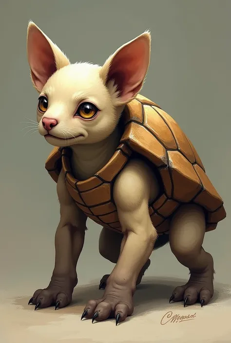 How would a Pincher puppy and a tortoise hypothetically be raised? (A hybrid animal)