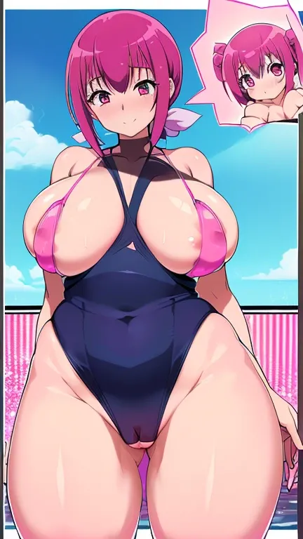 (8k、Ultra-high resolution、Highest quality、Ultra-high resolution、Official Art:1.5,Official Art),(Watching the audience), alone, smile, ((Pink Knee Socks)),(Browsing Caution), (Beautiful big boobs: 1.2) (Pussy), (((Very thick thighs))),Wide Hips, Beautiful t...