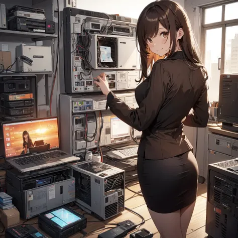 The heat doesnt change even after the sun goes down... I tried to revive a junk PC for the first time in a while, but it didnt work this time. There are days like this...pantyshot, long brown hair, office lady, 1girl, amazing, girl, 30 years old, house wii...