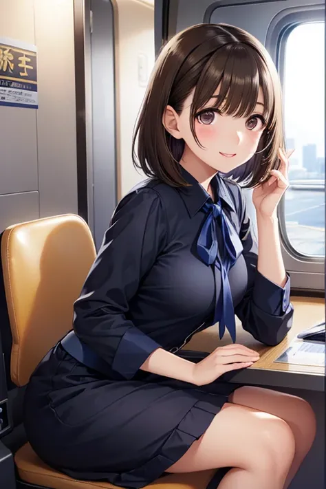 anegasaki nene、Shiny brown hair, short hair, (Beautiful brown eyes、Sparkling eyes, Fine grain)、smile、Ultra-detailed eyes、Highly detailed face, Highly detailed eyes,


All Nippon Airways flight attendant、

All Nippon Airways flight attendant、All Nippon Airw...