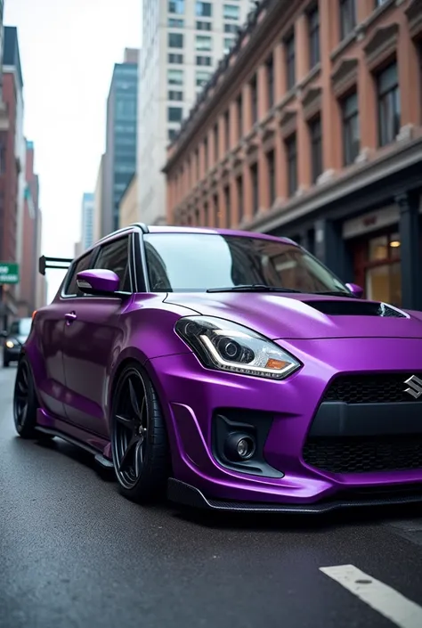 Suzuki Swift GT2 metalic purple with body kit