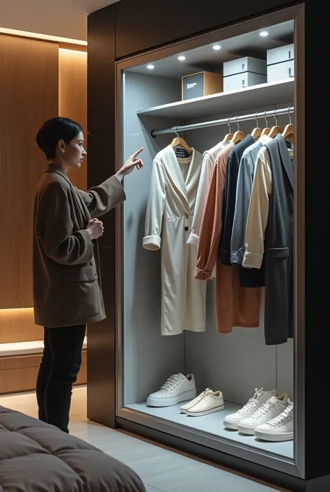 technological wardrobe that can choose the best combination of clothes for you by scanning your face 