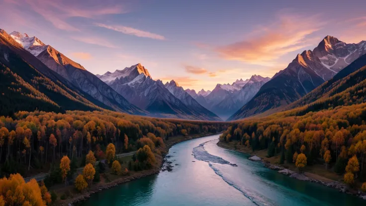 mountains and rivers，sea，sunset