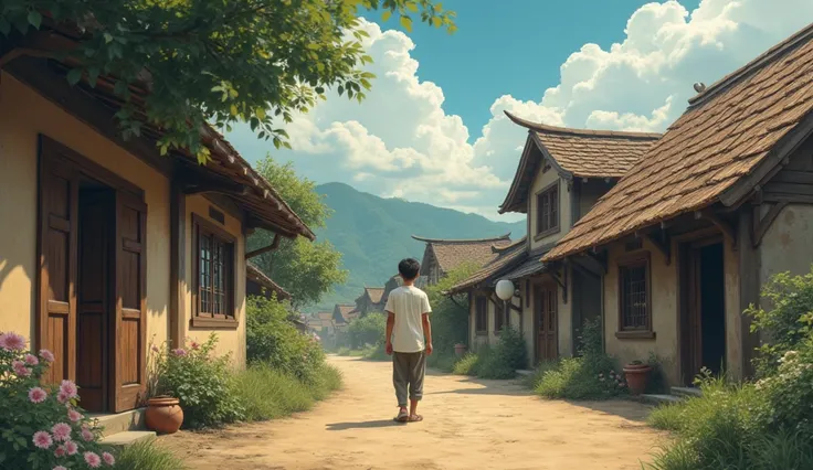 In a small, quaint village, the story unfolds around an ordinary young man. This village, with its rustic charm and close-knit community, serves as the backdrop for our protagonists journey. The young man, who leads a simple life, embodies the everyday exp...