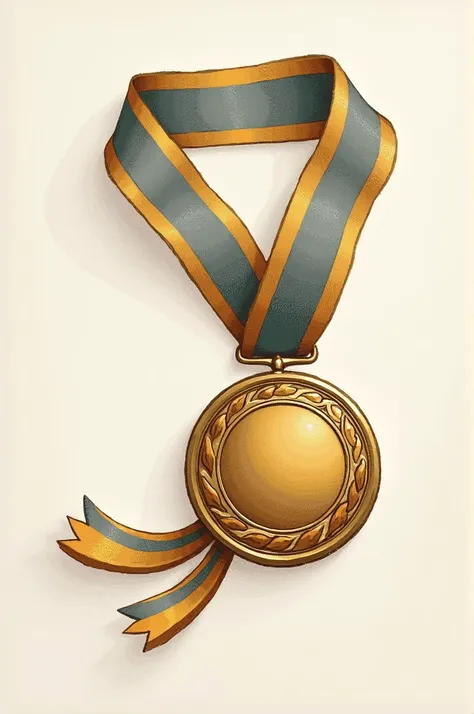 Create me a sketch about medal, certificate, and continuous path way