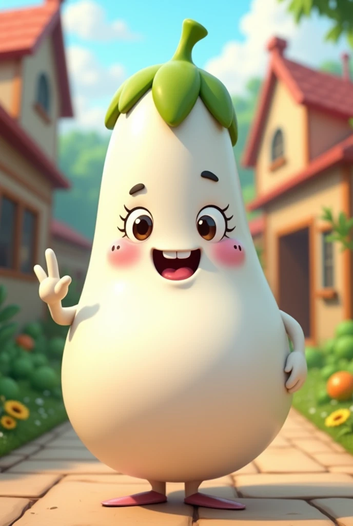 White eggplant　mascot