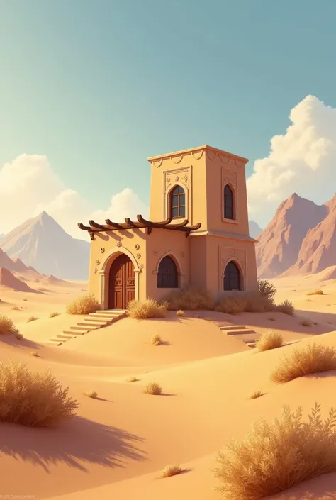 Picture of a beautiful house in the desert 