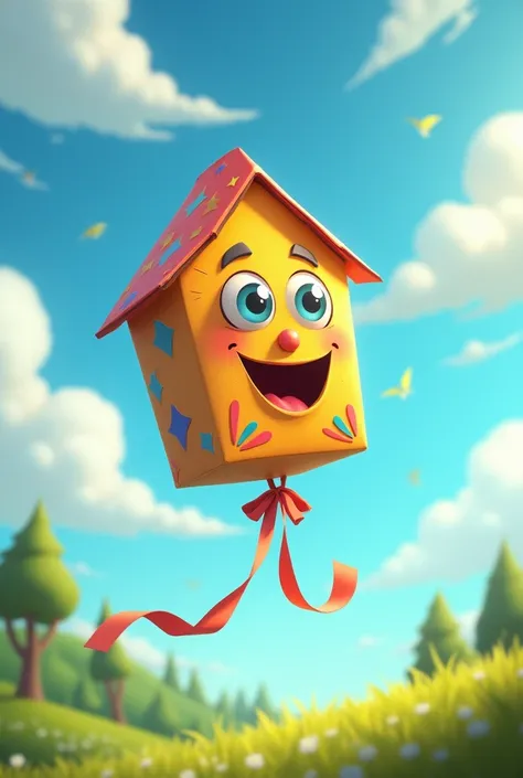 Animated paper bag kite