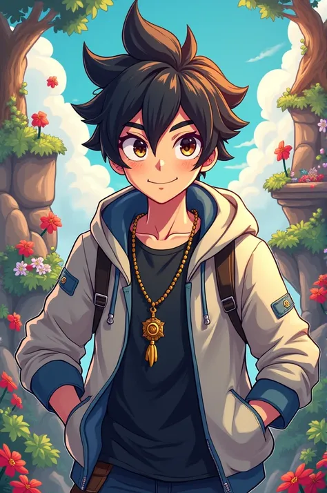 Photo de profil tik tok. Personnage masculin style manga et dofus retro.