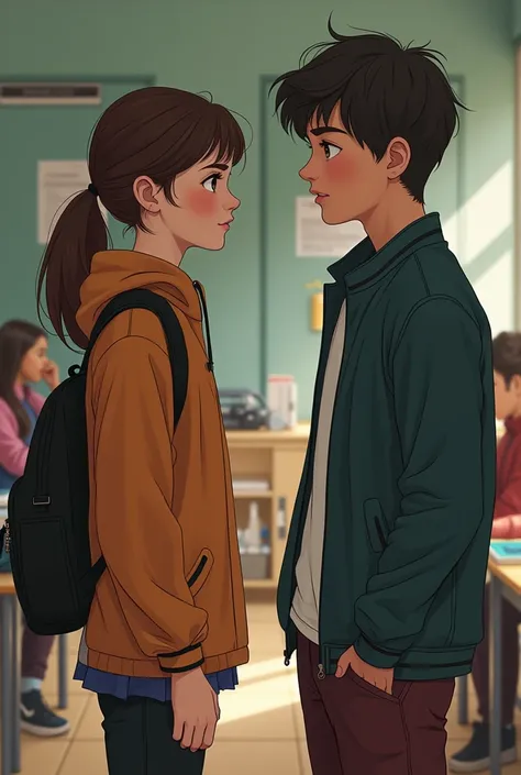 Elizabeth returns to school and faces the awkwardness of running into Lucas, with whom there have been rumors of a secret relationship. When the teacher puts them in the same group, their gazes meet, leaving the young people confused., Elizabeth feels nerv...