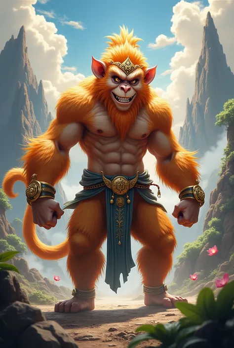 A depiction of The monkey King from the journey to the west