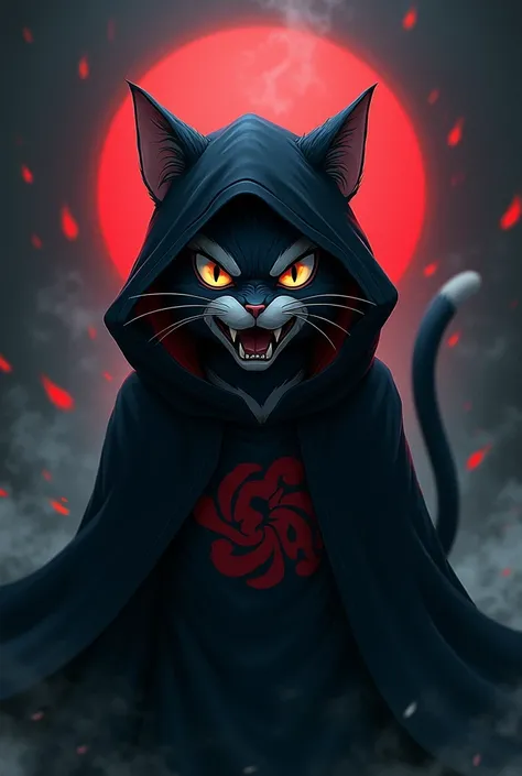 The character in tom and jerry Cartoon tom in the akatsuki dress but picture should be look dangerous