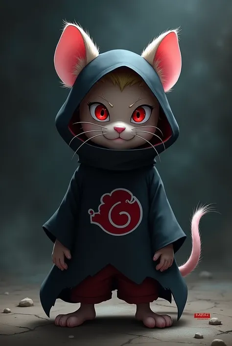 The character in tom and jerry Cartoon jerry
 in the akatsuki dress and jerry should be similar to itachi uchiha