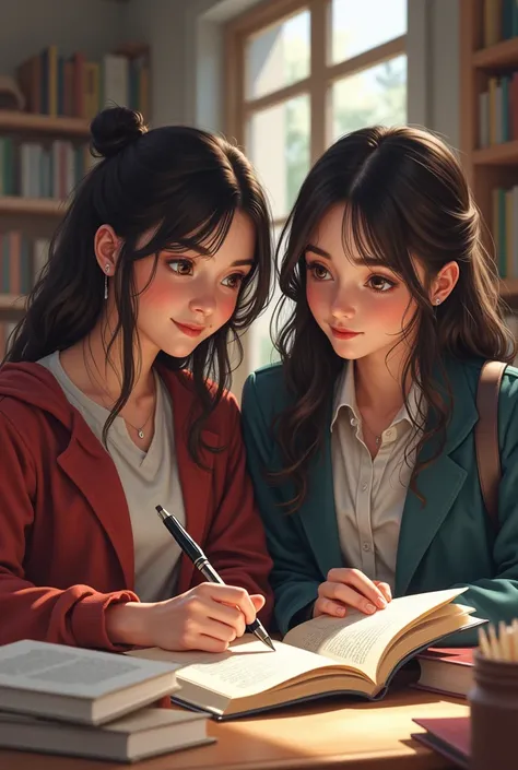 Two female students 


