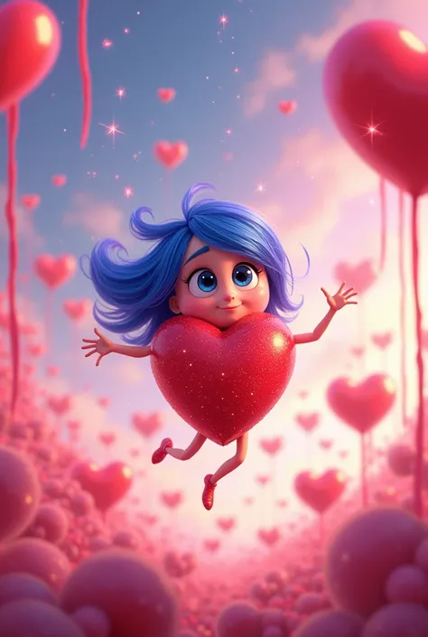 Create how you would represent the emotion of love in the same style as the movie Inside Out