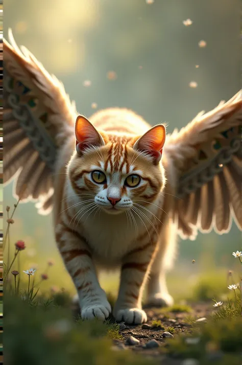 Cat preparing wings