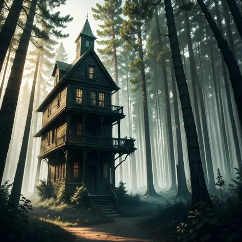  Haunted House in a forest