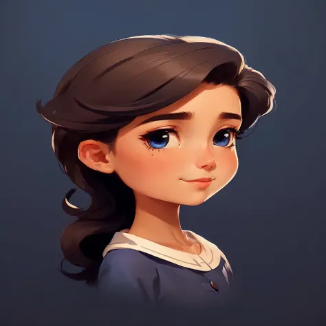 a cartoon girl with long hair and a blue dress, close-up character portrait, character design portrait, stylized portrait, Portrait Character Design, detailed portrait of the character, retrato de arte de personagem, close-up of the character&#39;s portrai...