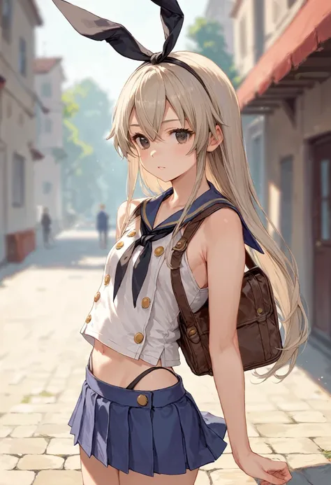 score_9,score_8_up,score_7_up,source_anime,cowboy shot,Idealized Forms,Natural Light,details background,blurry background,extremely detailed,only shimakaze no fuku,no person