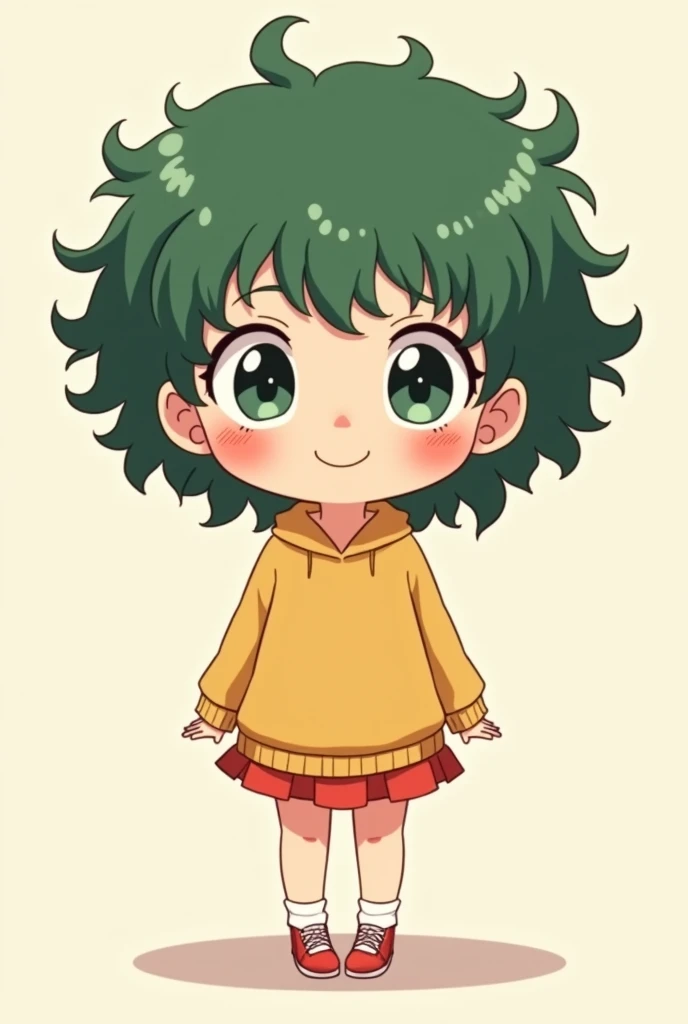 Izuku midoria in a younger and cuter girl version 