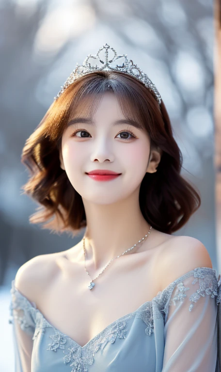 (A gorgeous lady, Korean, Japanese, Cute girl, fashion idol, short bob hair, wavy brown hair, ponytail, kind smile, beautiful detailed eyes, ((beautiful detailed face)), long eyelashes, beautiful detailed lip, dimpled cheeks, ample round bosom, natural pos...