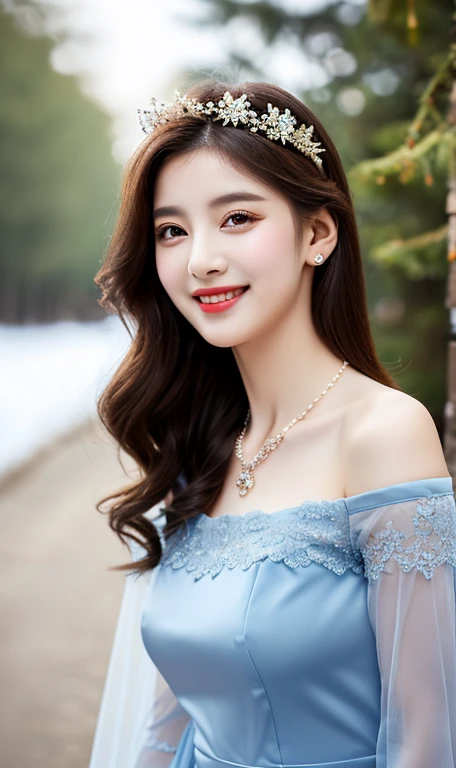 (A gorgeous lady, Korean, fashion idol, short bob hair, wavy brown hair, cute ponytail, kind smile, beautiful detailed eyes, ((beautiful detailed face)), long eyelashes, beautiful detailed lip, dimpled cheeks, ample round bosom, natural pose, hands on hip,...