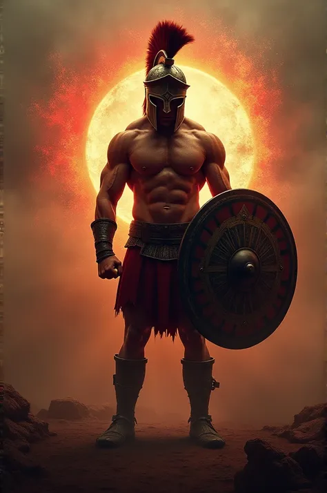 Create an image for a cover of a Spartan-themed Gym advertising video
