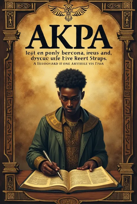 cover for  the book about the igala correct reading of the hieroglyphs, hieratic and demotic script titled: Akpa in between the myths and reality of the ancient.