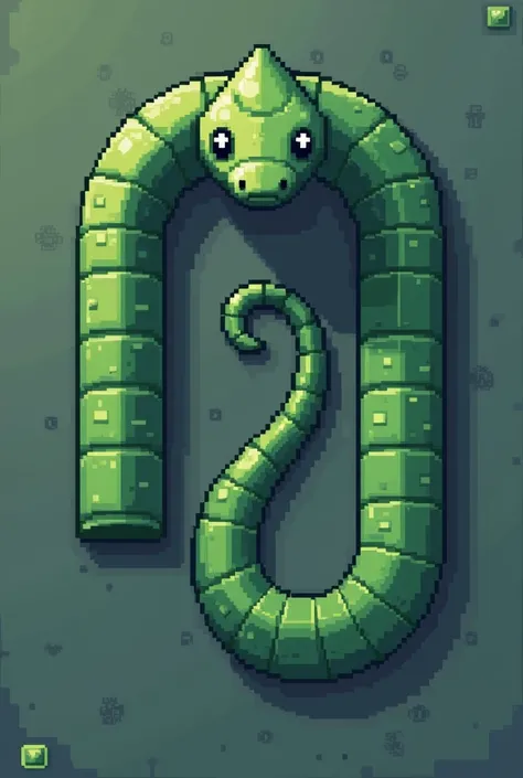 Create a snake for a scratch game, pixelated ready to be placed in the game programming, create a snake like the top view like the snake game.this