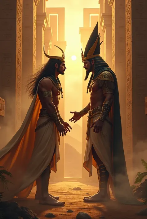 capture the intensity and drama of Set&#39;s betrayal of Osiris, highlighting the tension and emotion in each scene.