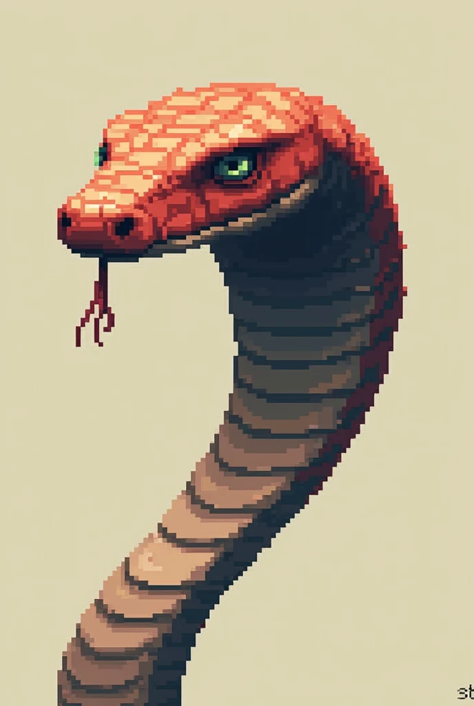 Literally just create a pixelated snake head for a top-down snake game 