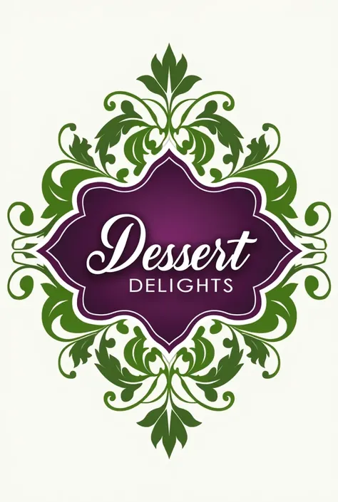 Black, purple and green logo for dessert business 