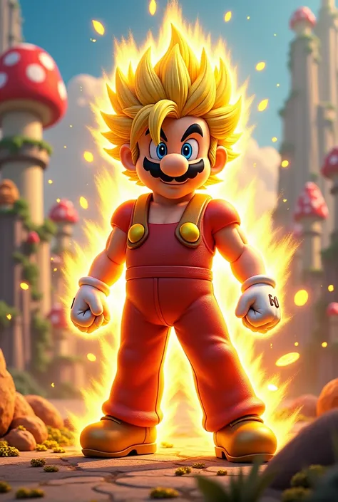 Super Mario super sayajin