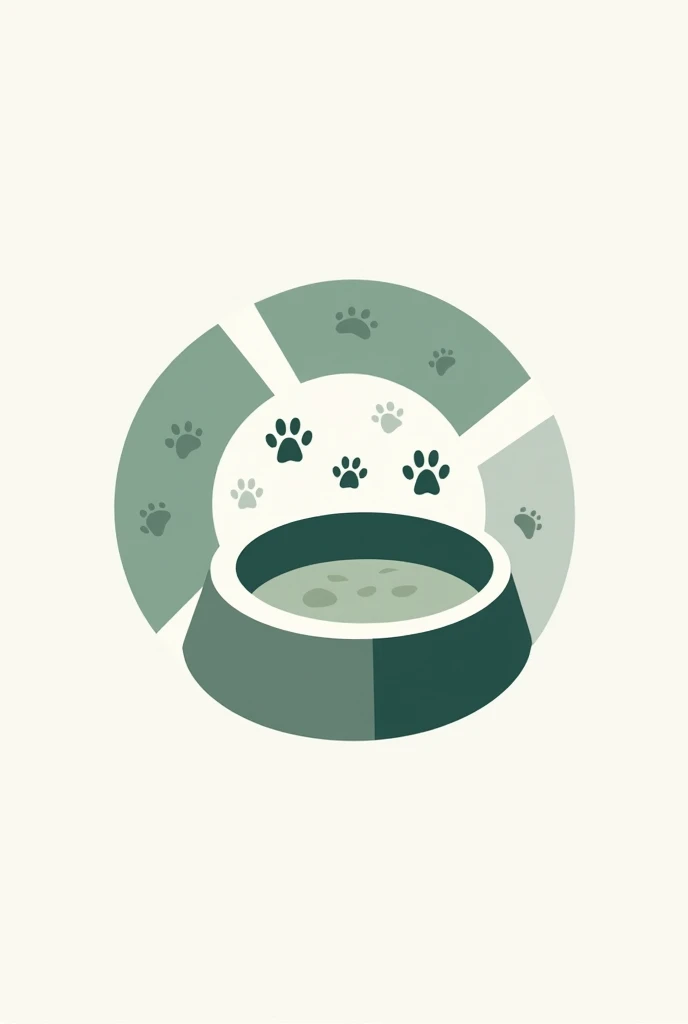 Logo:
A stylized image of a circular dog bowl, made from geometric shapes that represent recycled materials (pieces of paper, plastic, etc.), with a small recycling symbol on the side. Around the plate you could include some dog footprints.