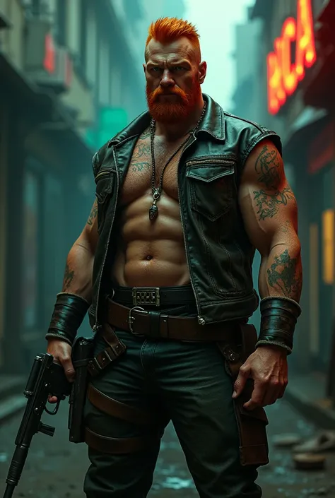 create a villain who is Irish, orange hair, Tall and strong, he looks like he&#39;s from a Quentin Tarantino movie