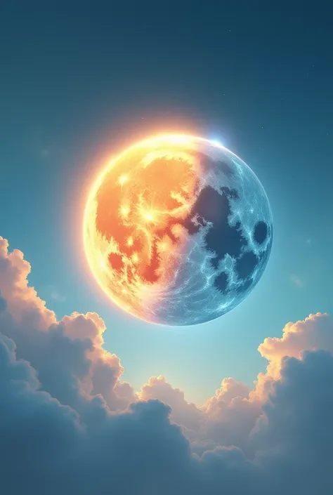 sun and moon together