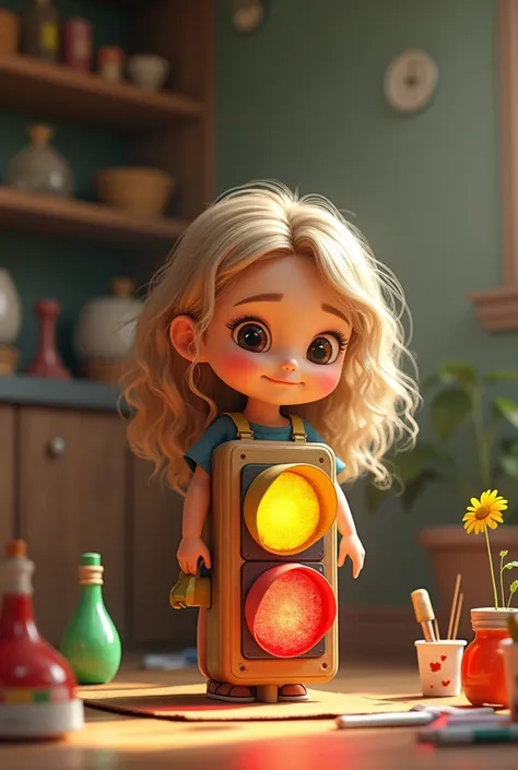   NATHALY A 6 YEAR OLD GIRL WITH LIGHT WAVY HAIR,
., Nathaly got excited and decided she wanted to turn her idea into a small business.. Together, They started working on the magic traffic light. They used cardboard boxes, bright paints and lots of enthusi...