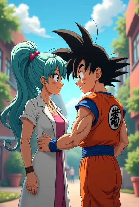  goku touching bulma&#39;s ass